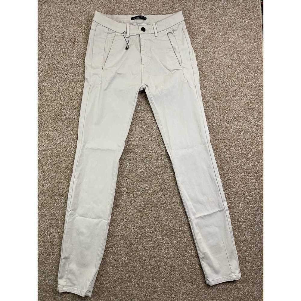 ZARA Men's Slim Fit Melange Tan Dress Pant Casual Work Wedding Size 29